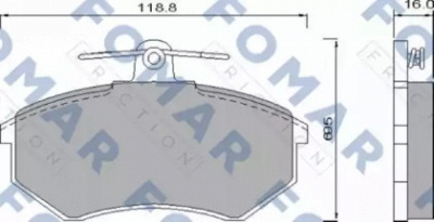 FOMAR FRICTION fo433281 -  Комплект тормозных колодок, дисковый тормоз